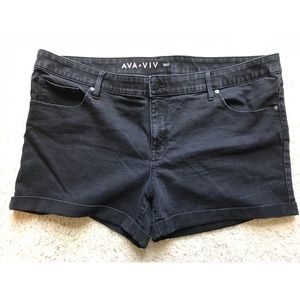 Black Ava & Viv jean shorts